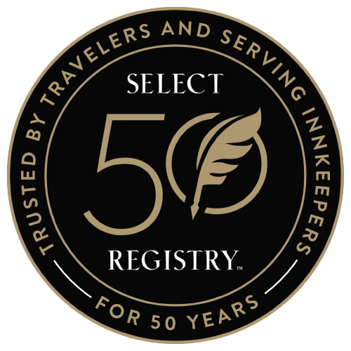 Black and gold Select Registry badge for 50th Anniversary